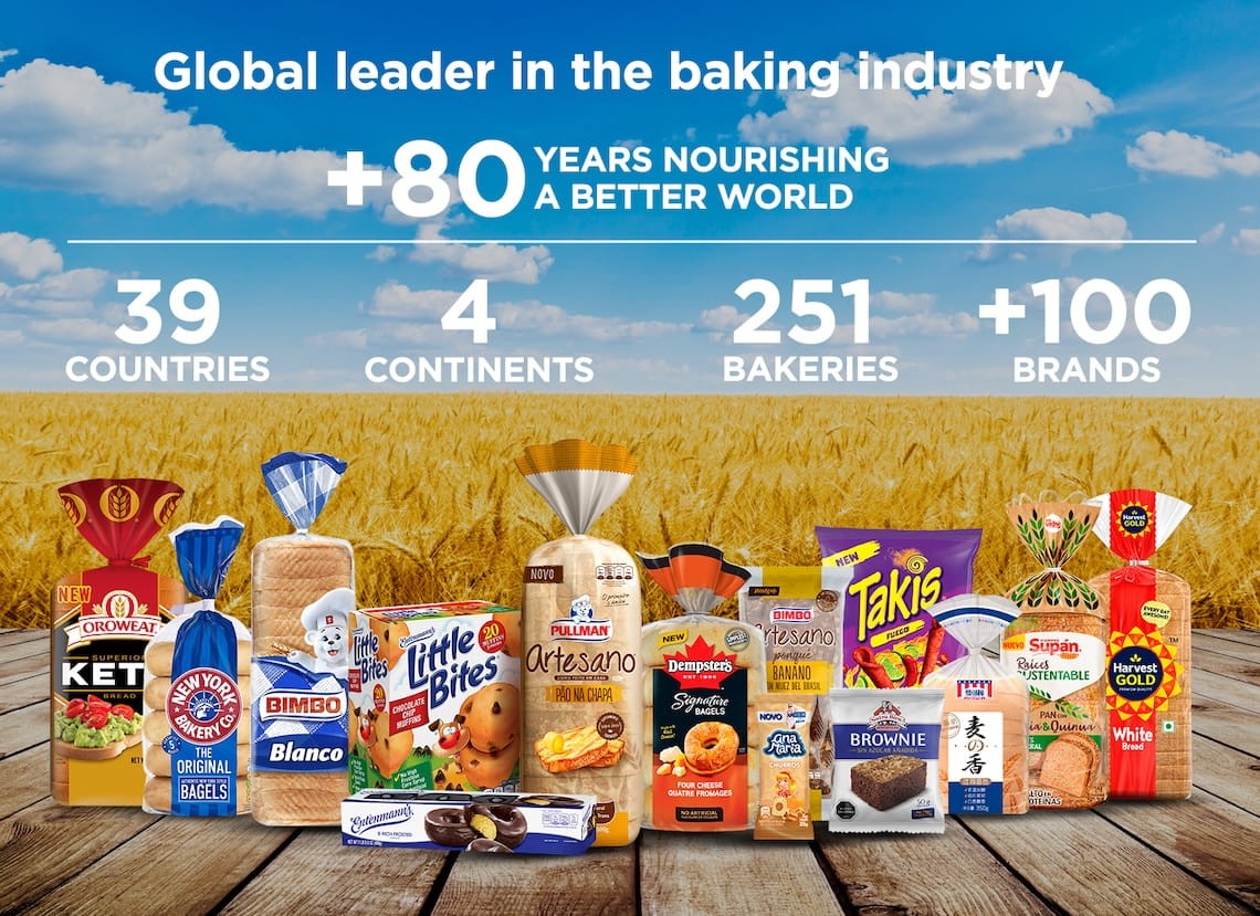 Global leader in the baking industry whit more than 70 years nourishing a better world in 35 countries on 4 continents with 227 bakeries and more than 100 brands. 