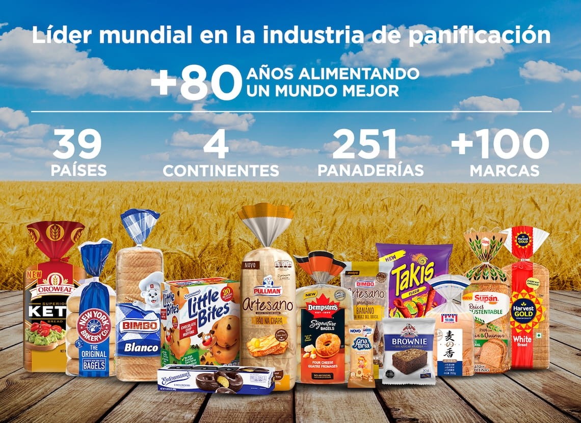 Líder mundial en la industria de panificación con más de 80 años alimentando un mundo mejor en 35 países en 4 continentes con 214 panaderías y más de 100 marcas. 